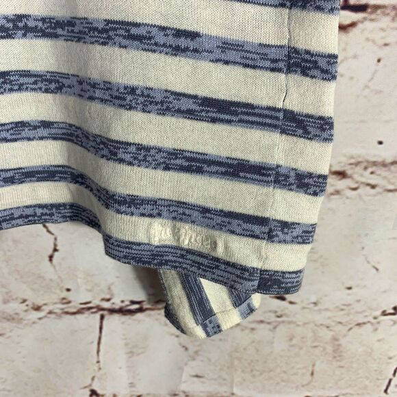 Fat Face Blue White Stripe Sleeveless Drape Vest Cardigan Size Small Layering - Picture 6 of 7